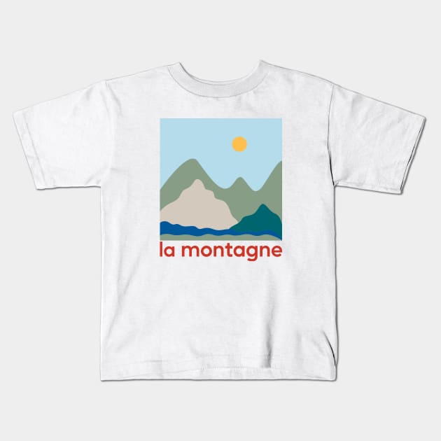 La Montagne - Mountains Kids T-Shirt by Belcordi